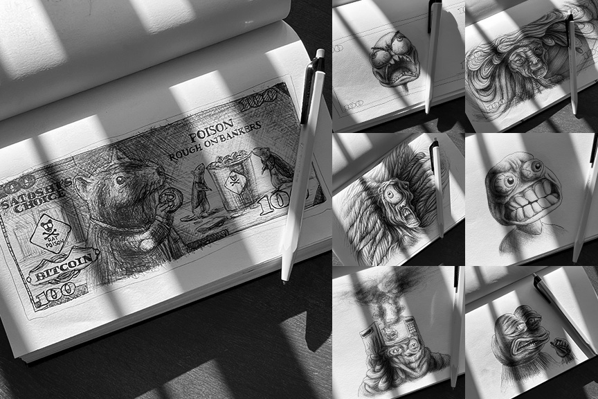 Dollar bill meme art by The Great Print