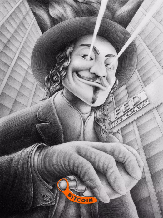 End the Fed Bitcoin art